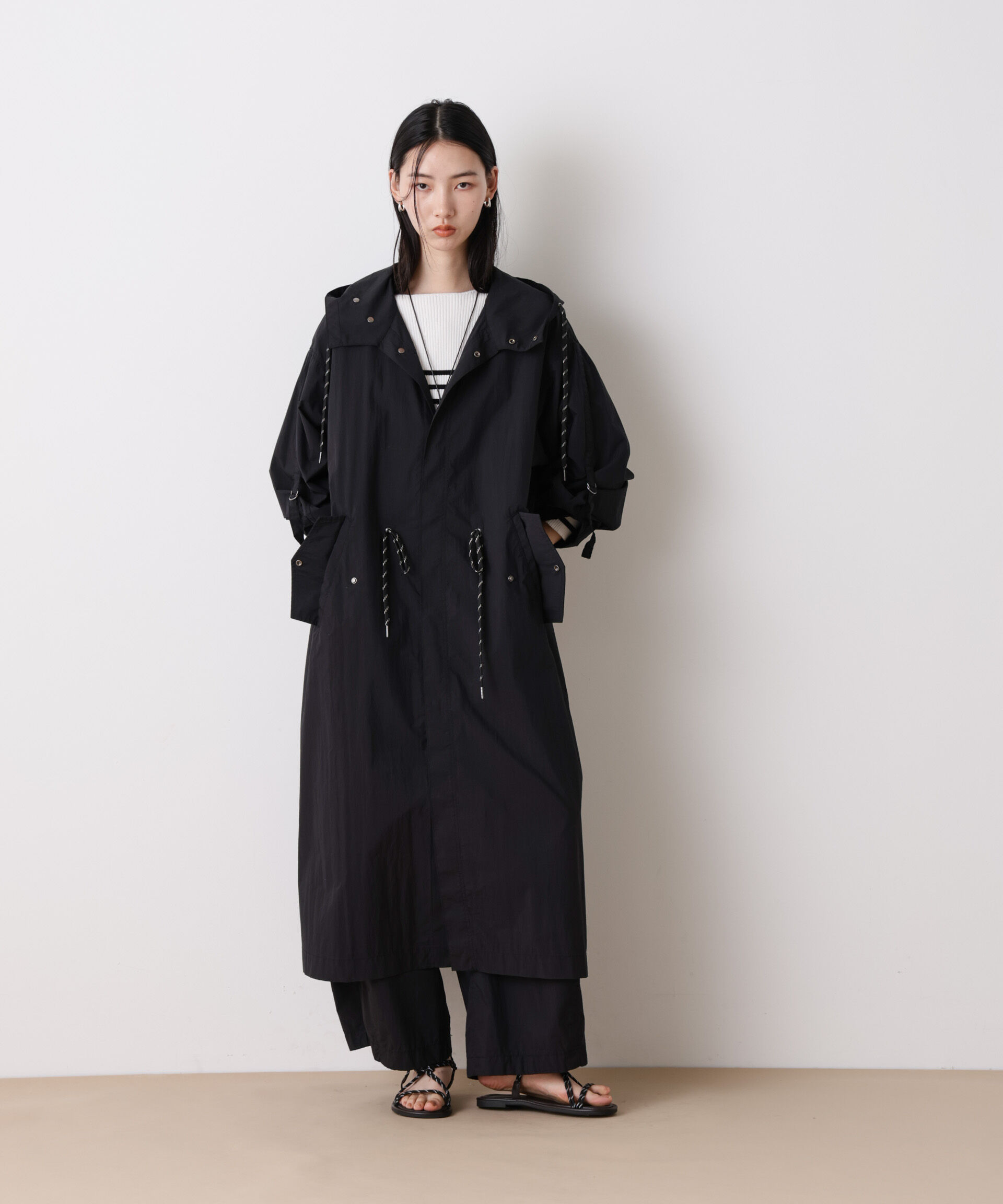 nano･universe「「STEVELOUR」コットンナイロンロングボリュームブルゾン(セットアップ可)」|その他|