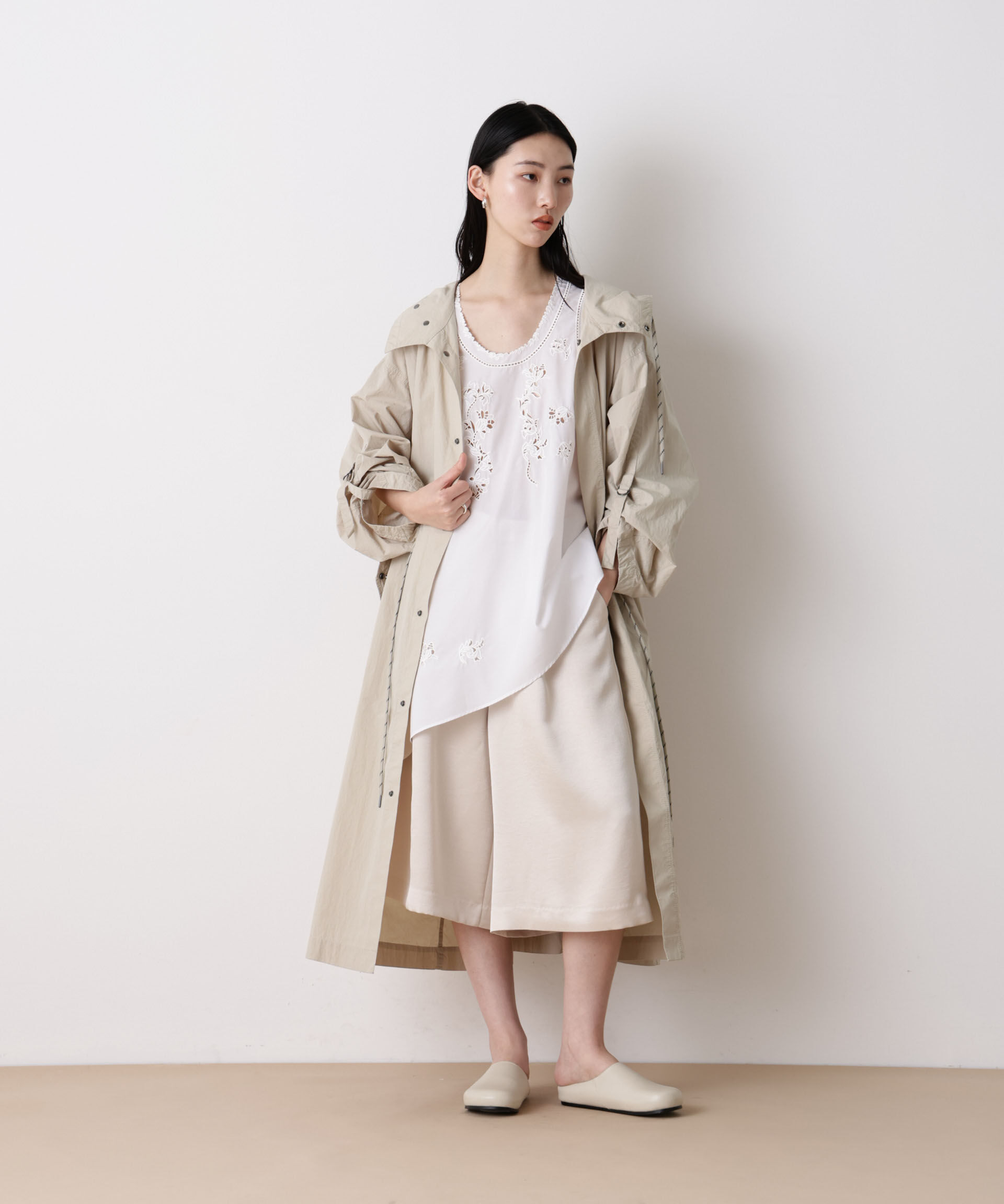 nano･universe「「STEVELOUR」コットンナイロンロングボリュームブルゾン(セットアップ可)」|その他|