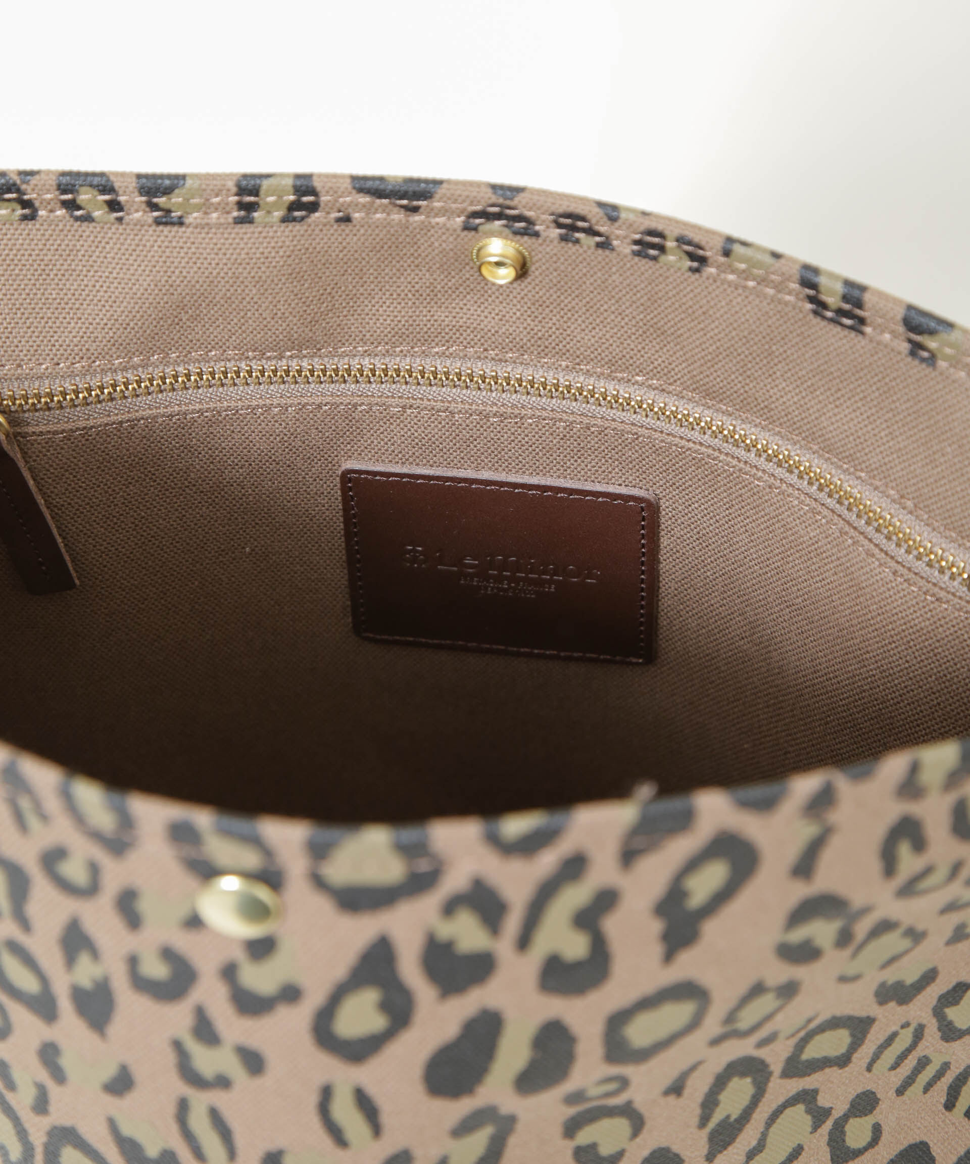 nano･universe「Le minor/TOILE MARCHE ECRU LEOPARD」|ショルダー・メッセンジャー|