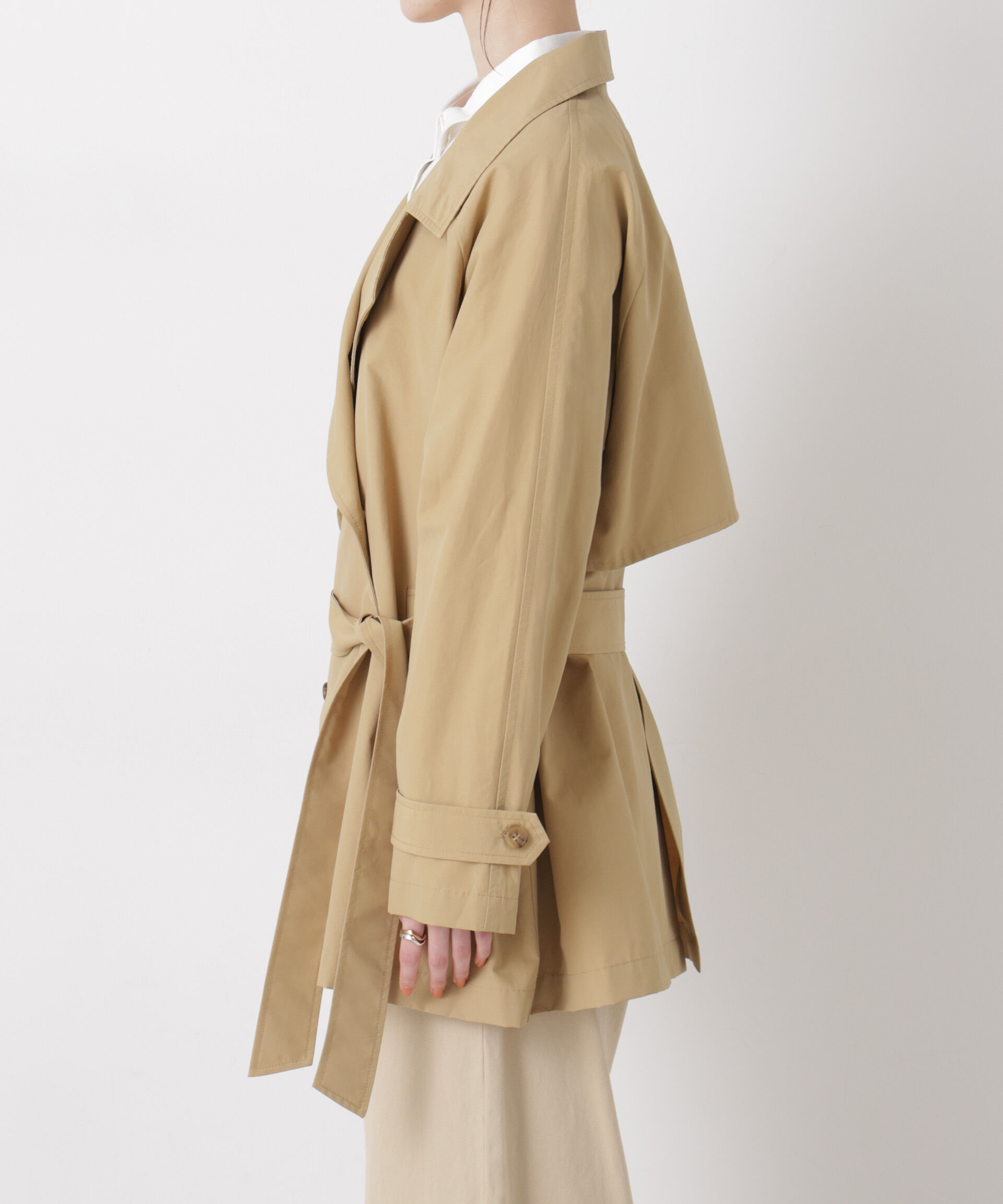 nano･universe「撥水&花粉ガード ショートトレンチコート」|その他|