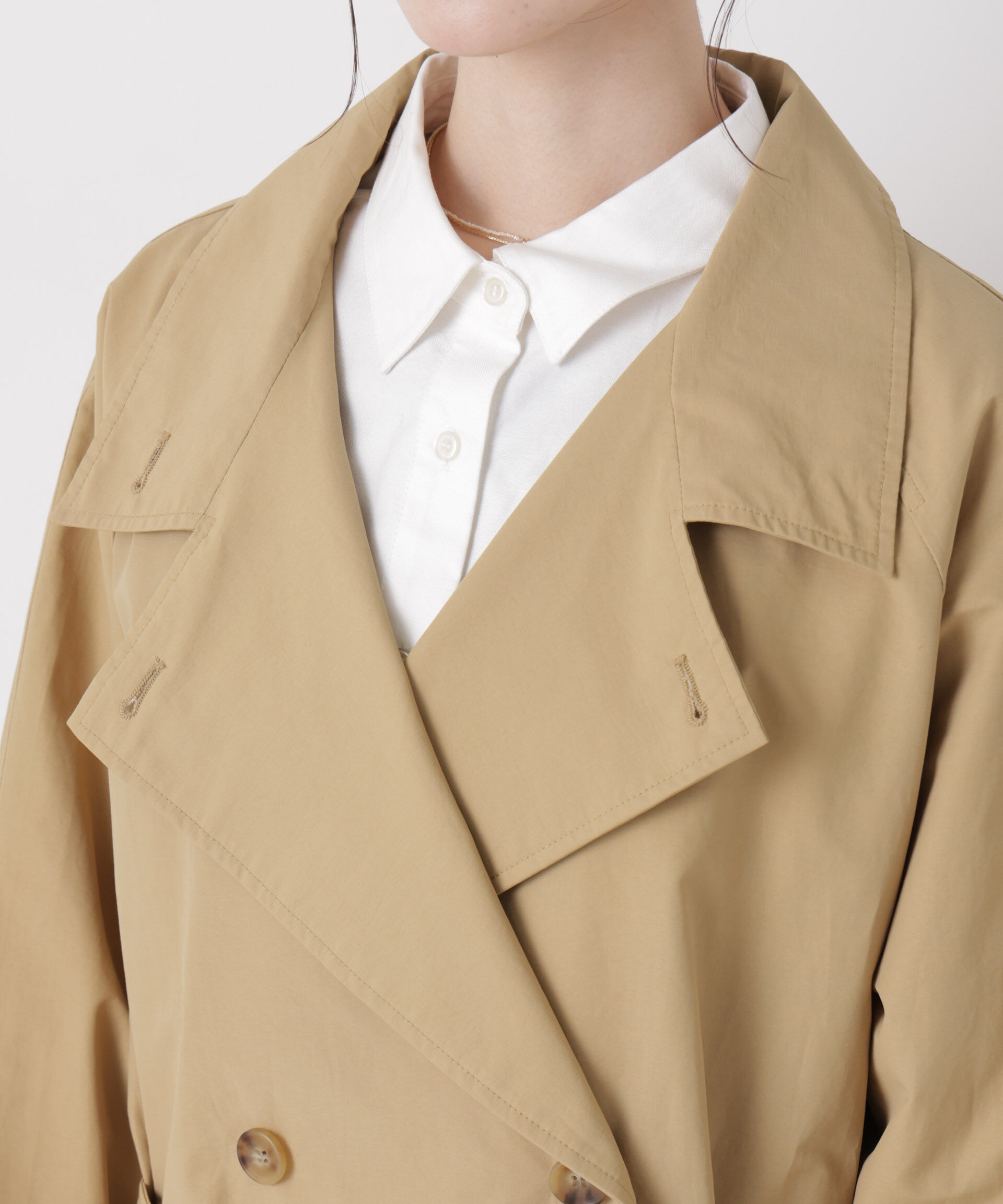 nano･universe「撥水&花粉ガード ショートトレンチコート」|その他|