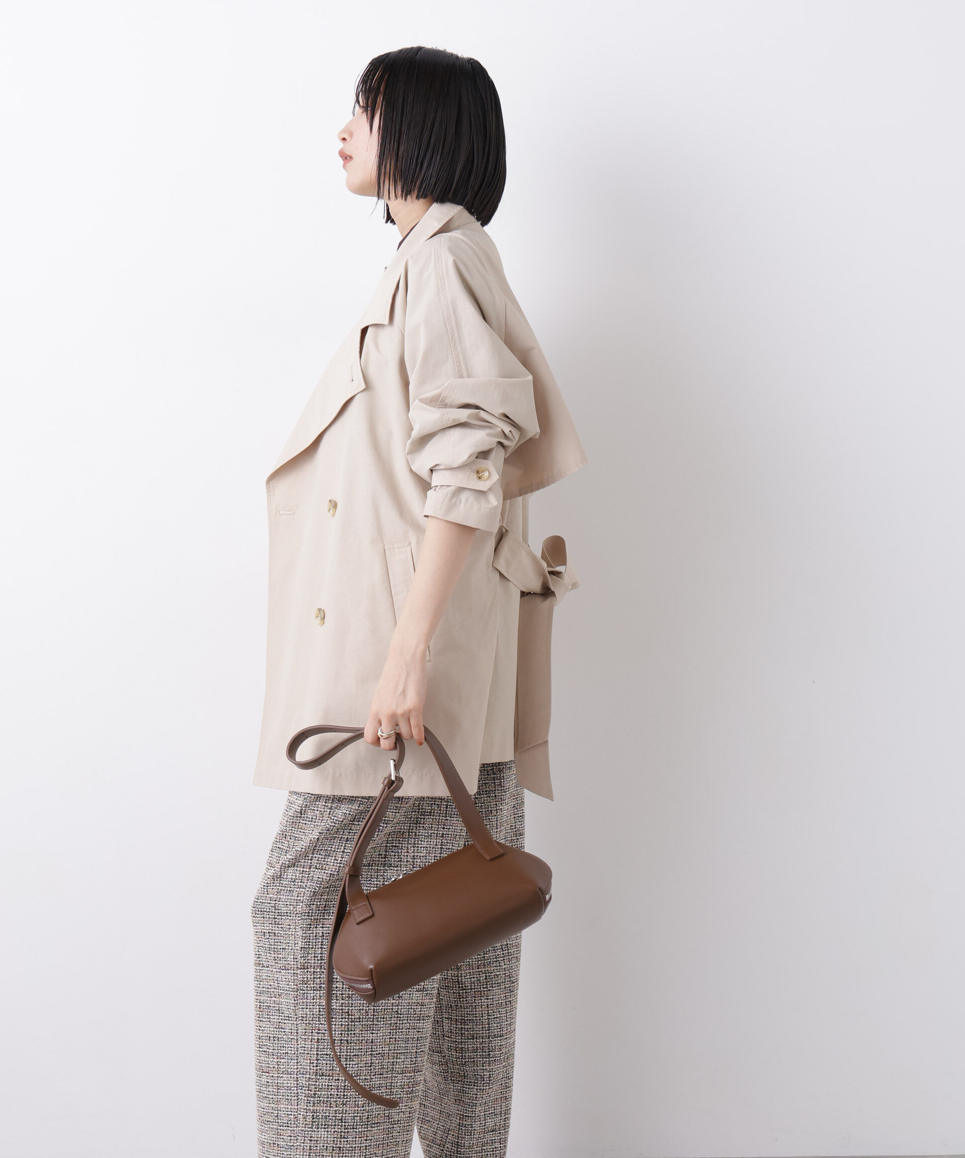 nano･universe「撥水&花粉ガード ショートトレンチコート」|その他|