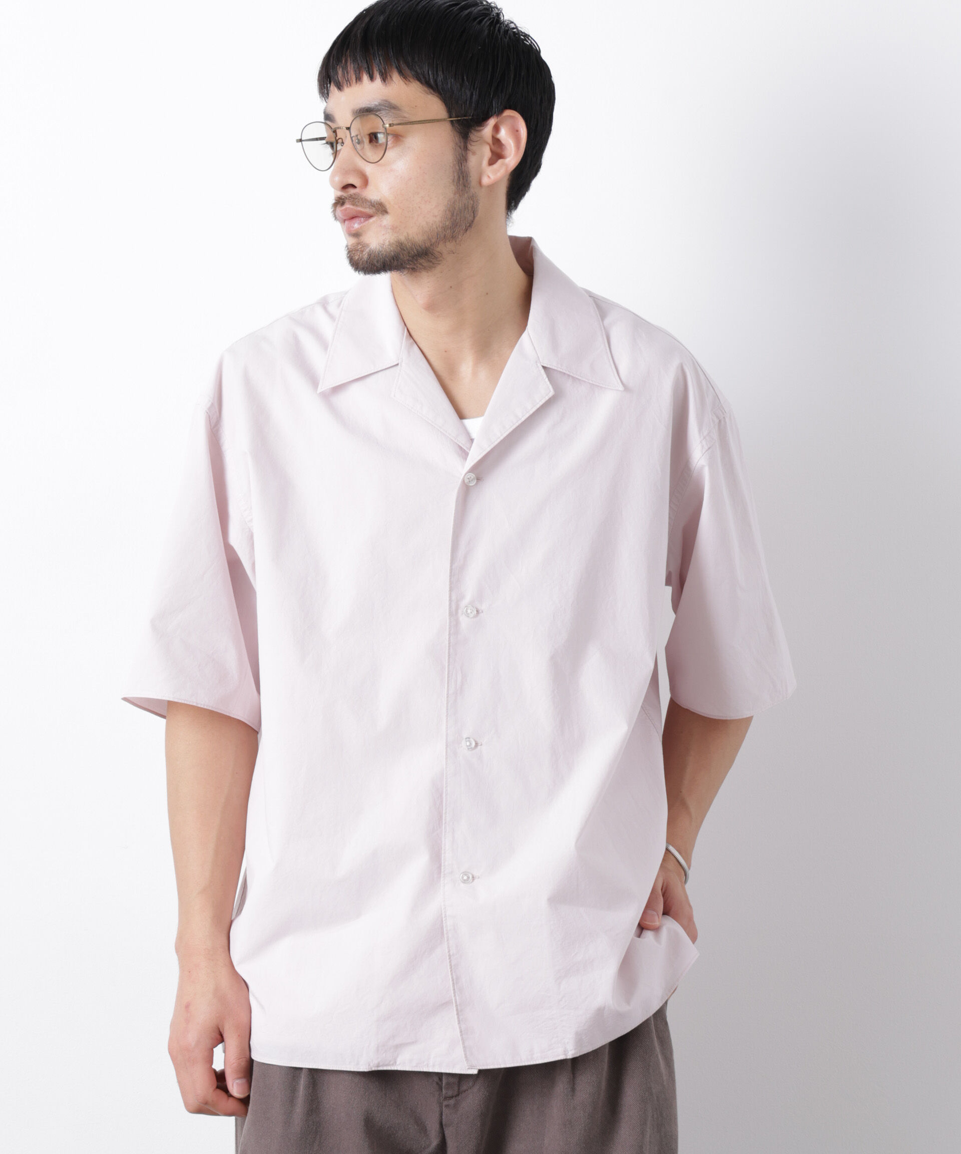 nano･universe「「OtoNANO」 タイプライター ウォッシュシャツ」|シャツ・ブラウス|ラベンダー3