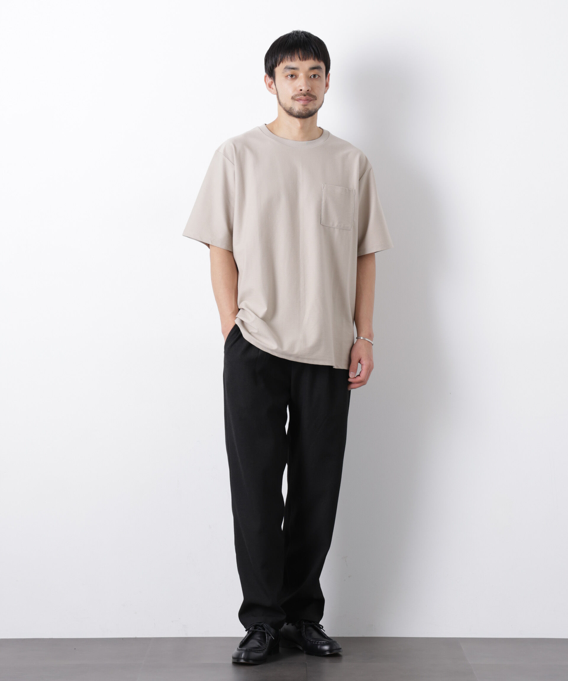 nano･universe「｢Meaningful Continuity｣coveross(R) ﾂｲﾙ調 冷感ﾌﾟﾚｰﾃｨﾝｸﾞ天竺 ﾎﾟ  」|Tシャツ・カットソー|