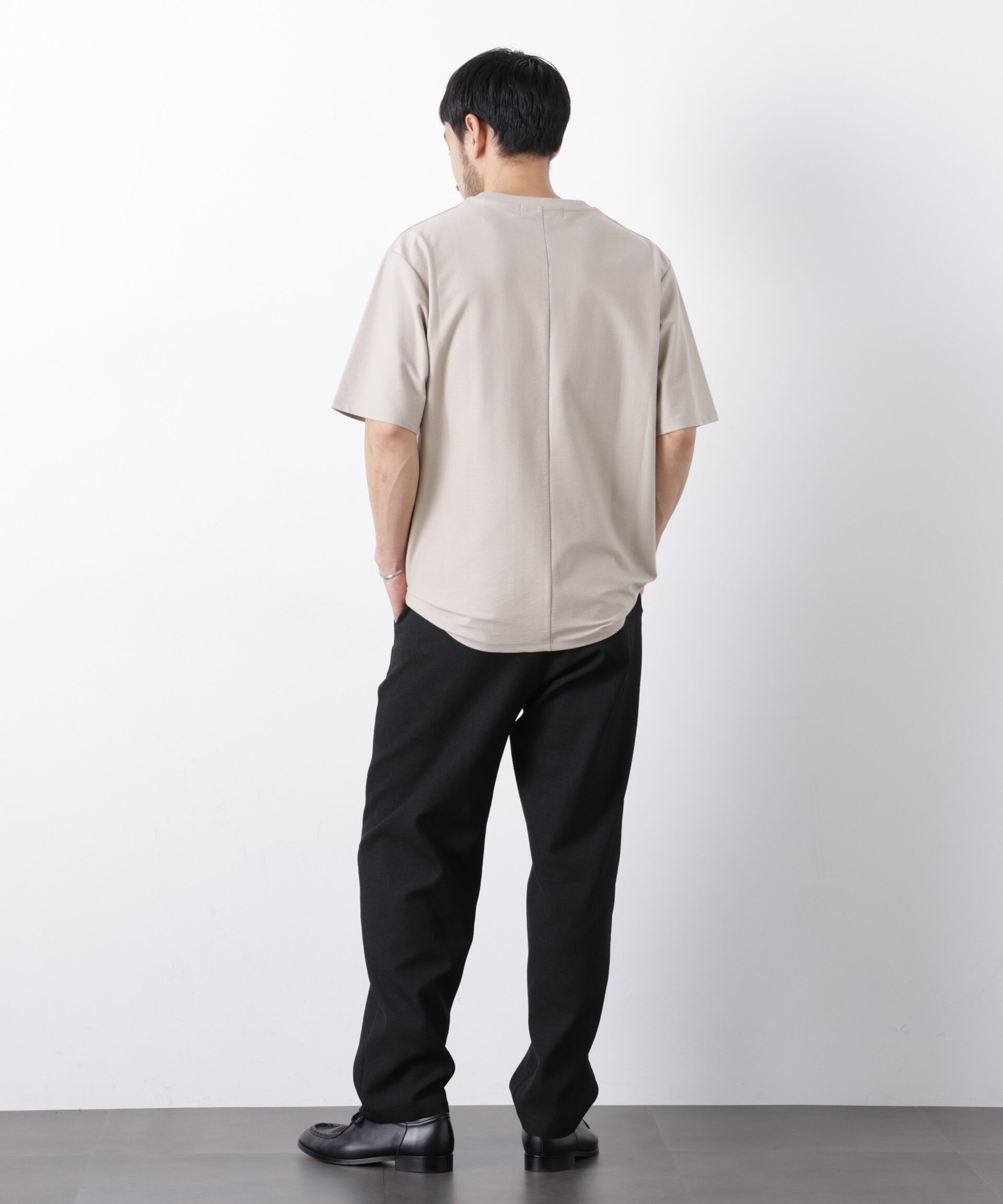 nano･universe「｢Meaningful Continuity｣coveross(R) ﾂｲﾙ調 冷感ﾌﾟﾚｰﾃｨﾝｸﾞ天竺 ﾎﾟ  」|Tシャツ・カットソー|