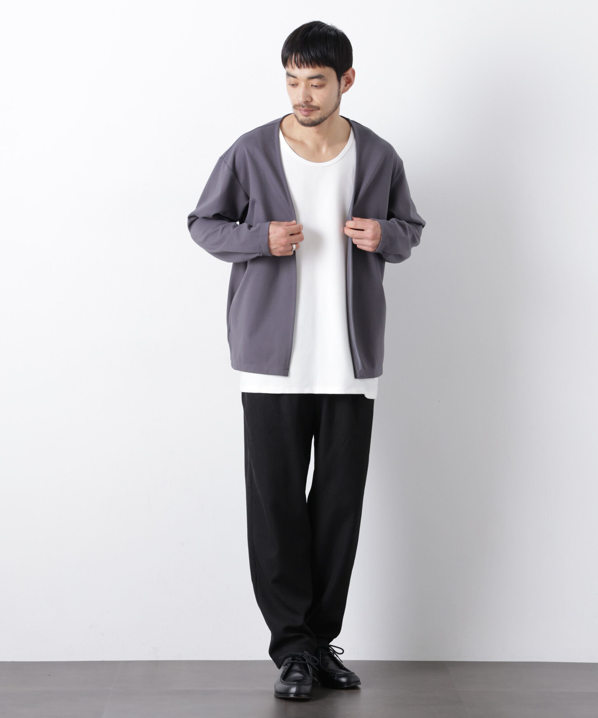 nano･universe「｢Meaningful Continuity｣coveross(R) ﾂｲﾙ調 冷感ﾌﾟﾚｰﾃｨﾝｸﾞ天竺 ﾀﾝ  」|Tシャツ・カットソー|