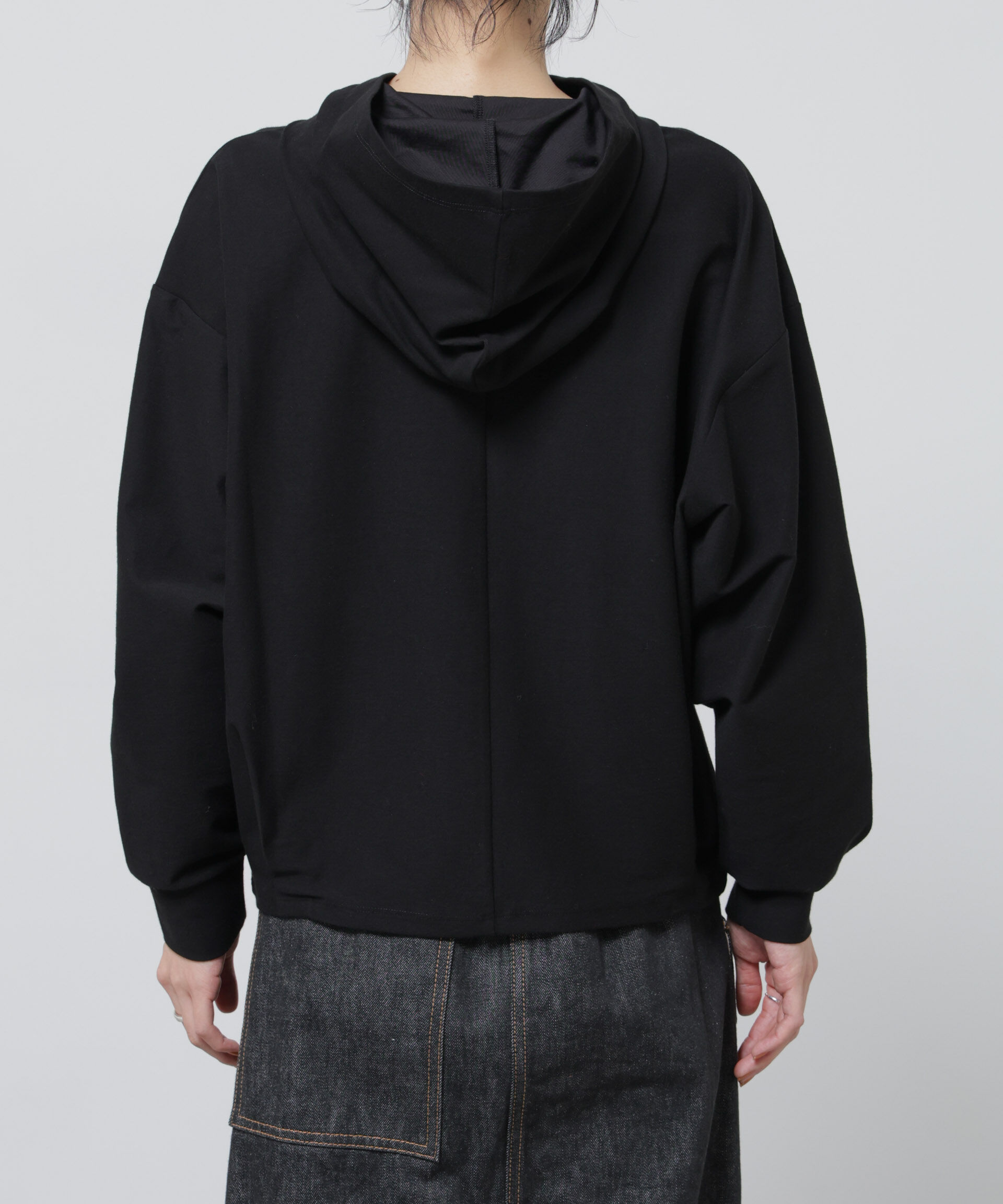 nano･universe「「Meaningful Continuity」coveross(R)ツイル調冷感プレーティング天竺パーカー」|Tシャツ・カットソー|