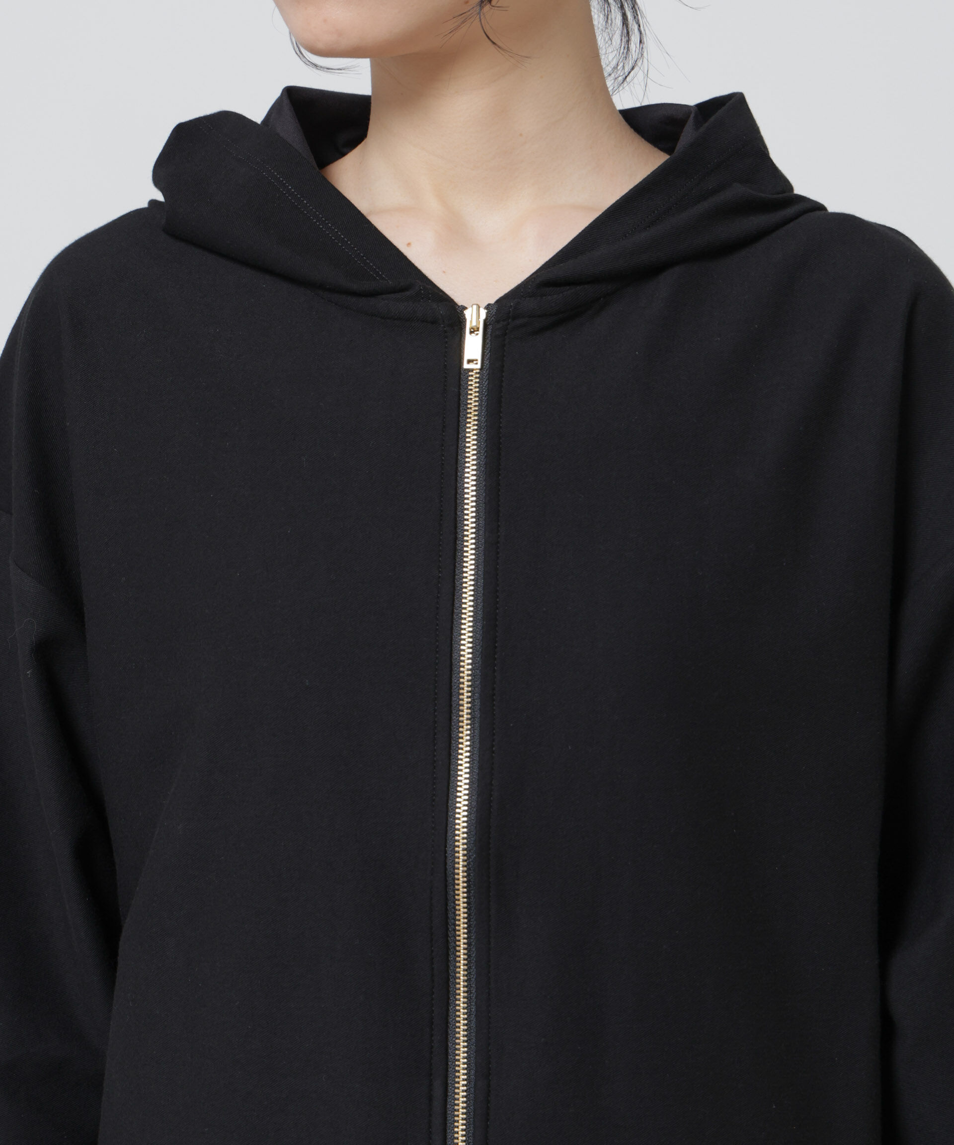 nano･universe「「Meaningful Continuity」coveross(R)ツイル調冷感プレーティング天竺パーカー」|Tシャツ・カットソー|