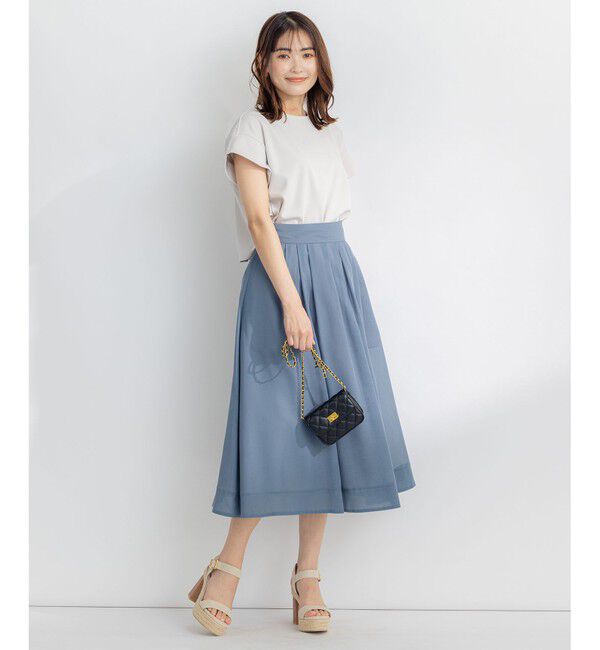 組曲「【洗える・イージーケア】カラーボイル フレアスカート」|スカート|