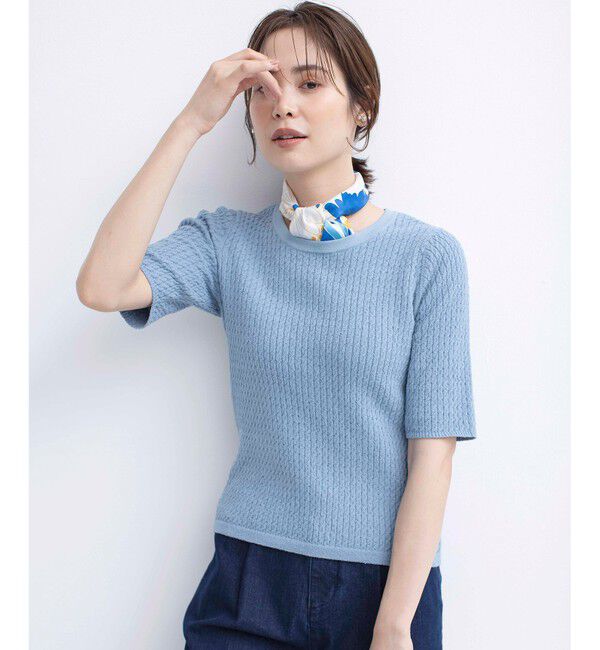 組曲「スクエアシルクスカーフ」|バンダナ・スカーフ|ブルー系1