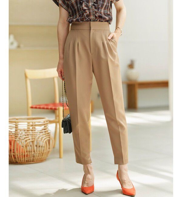 組曲「ライトダブルクロス テーパードパンツ」|その他|ベージュ系