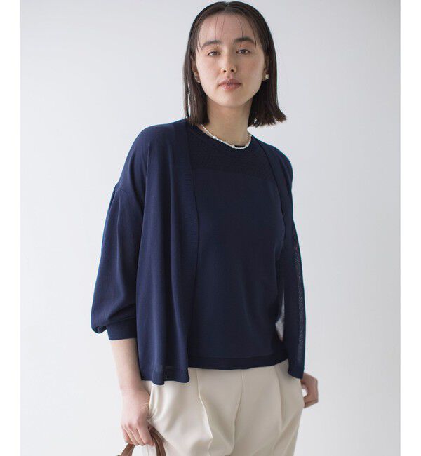 組曲「シアーニットドルマンカーディガン」|カーディガン|ネイビー系