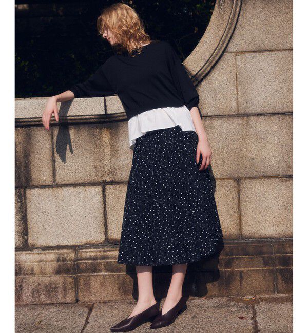 組曲「フラワースパンコールプリント スカート」|スカート|ブラック系5