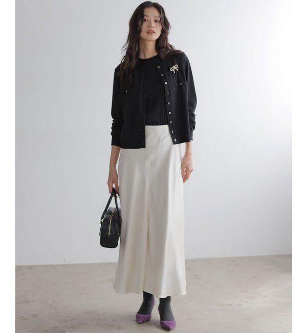 組曲「【WEB限定】サテンナロー スカート」|スカート|