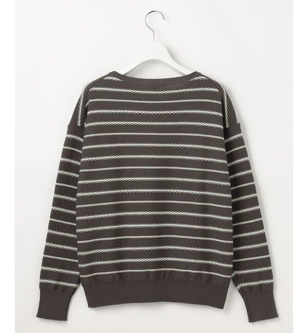 自由区「【ベーシック・着回し抜群】コットンポリミドルゲージボーダー ニット」|ニット・セーター|