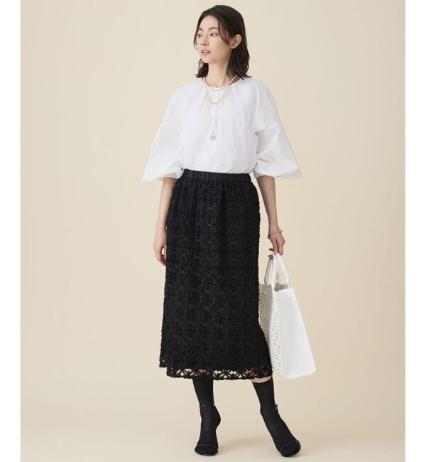 自由区「【カタログ掲載・巾着袋付き・A4サイズ収納可】パンチングレース トート」|トートバッグ|