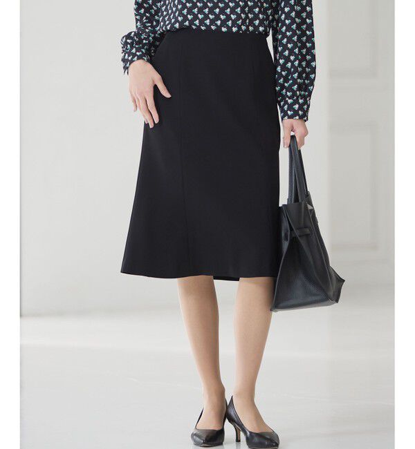 23区「【セットアップ対応】トリアセダブルジョーゼット スカート」|スカート|ブラック系