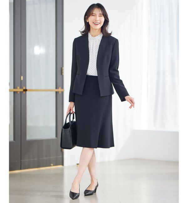 23区「【セットアップ対応】トリアセダブルジョーゼット スカート」|スカート|