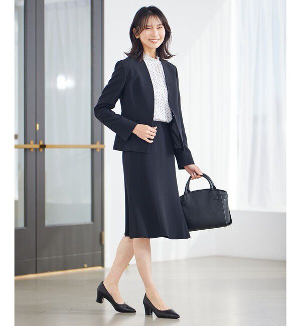 23区「【セットアップ対応】トリアセダブルジョーゼット スカート」|スカート|