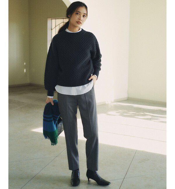 23区「クリアウールサキソニー テーパードパンツ」|その他|