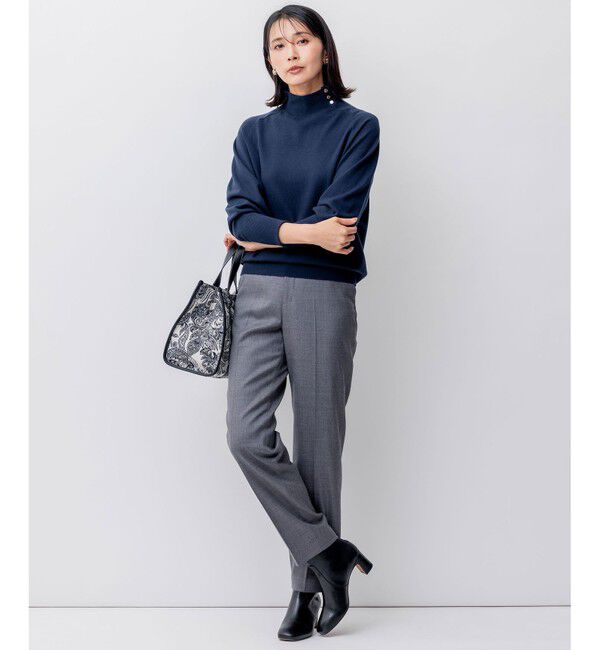 23区「クリアウールサキソニー テーパードパンツ」|その他|