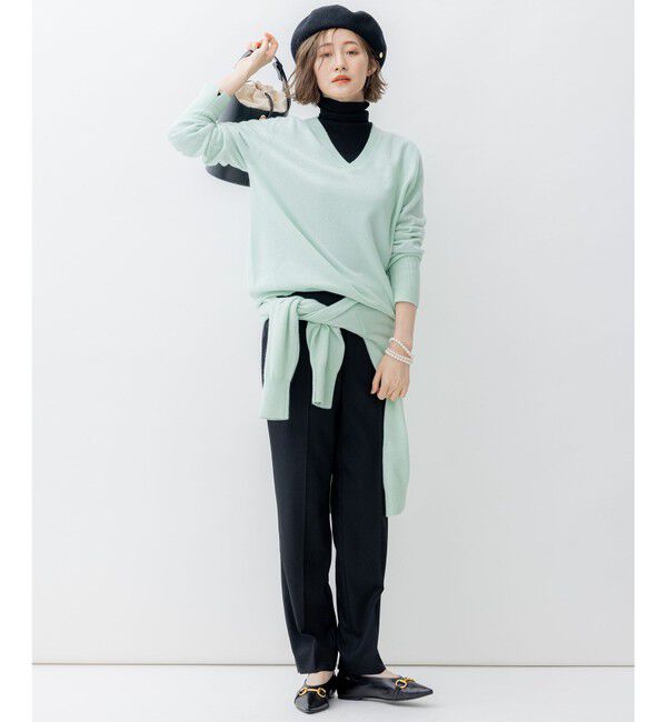 23区「クリアウールサキソニー テーパードパンツ」|その他|