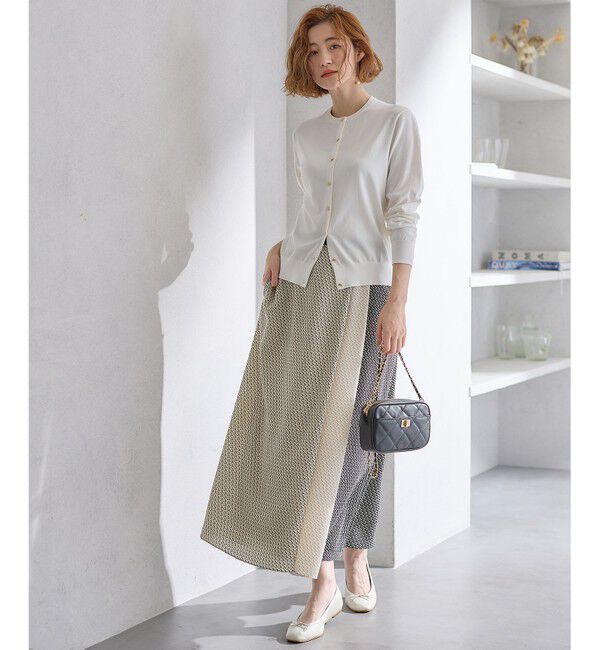 23区「【洗える】ジオメトリックパネルプリント スカート」|スカート|