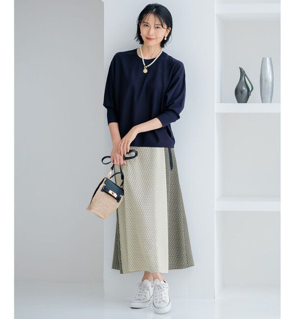 23区「【洗える】ジオメトリックパネルプリント スカート」|スカート|