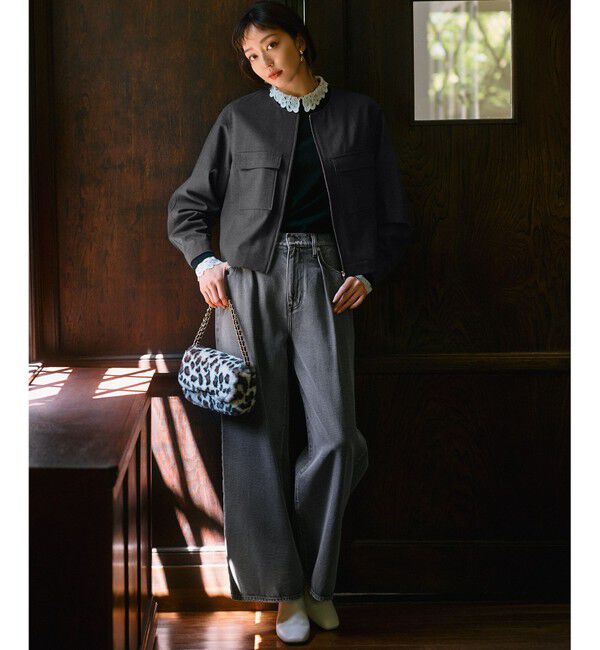 23区「【SLOW/一部店舗限定】BAGGIE DENIM ワイドレッグ パンツ」|デニム|