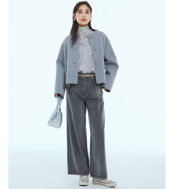 23区「【SLOW/一部店舗限定】BAGGIE DENIM ワイドレッグ パンツ」|デニム|