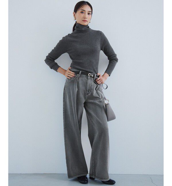 23区「【SLOW/一部店舗限定】BAGGIE DENIM ワイドレッグ パンツ」|デニム|