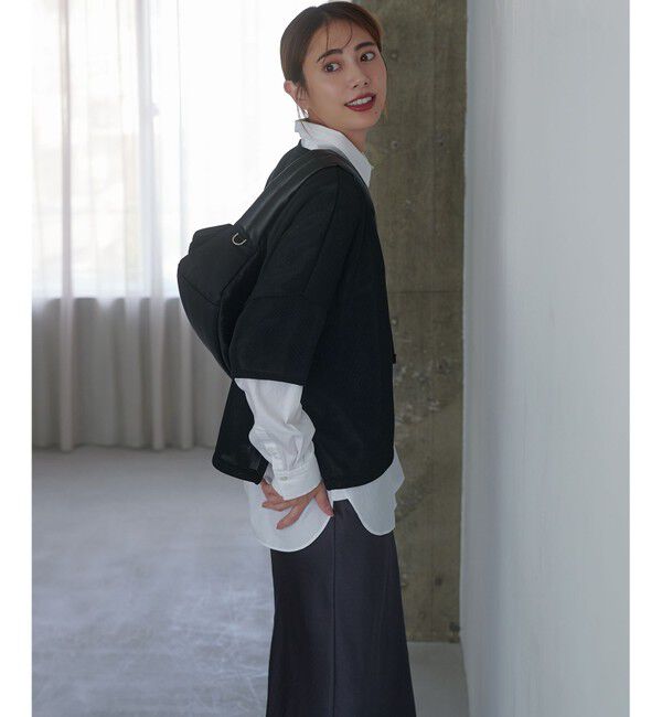 23区「【洗える】テクスチャーサテン ナロー スカート」|スカート|