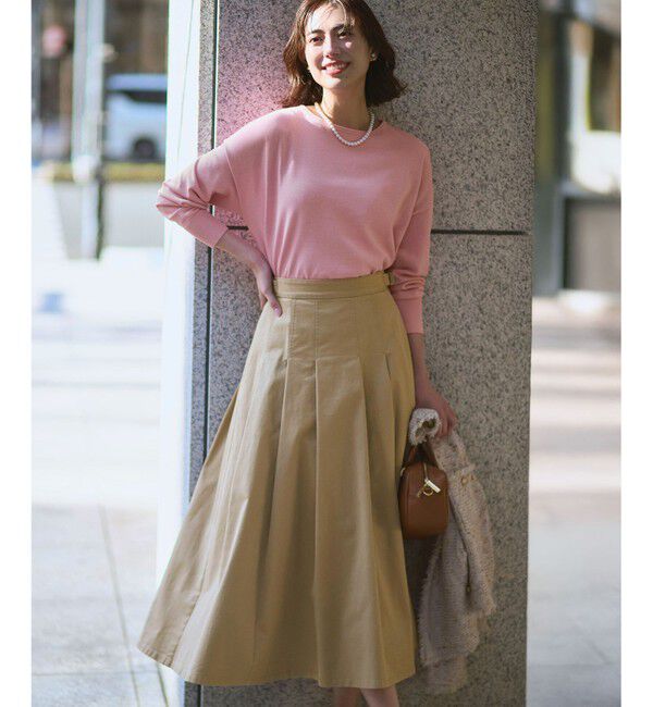 23区「【Oggi掲載】ストレッチギャバ チノ タックフレアスカート」|スカート|