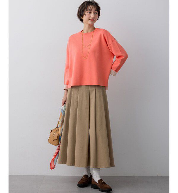 23区「【Oggi掲載】ストレッチギャバ チノ タックフレアスカート」|スカート|