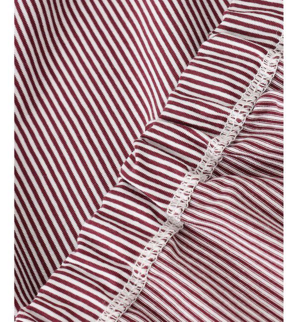 any SiS「【洗える】シルケットジャージーストライプ ブラウス」|Tシャツ・カットソー|