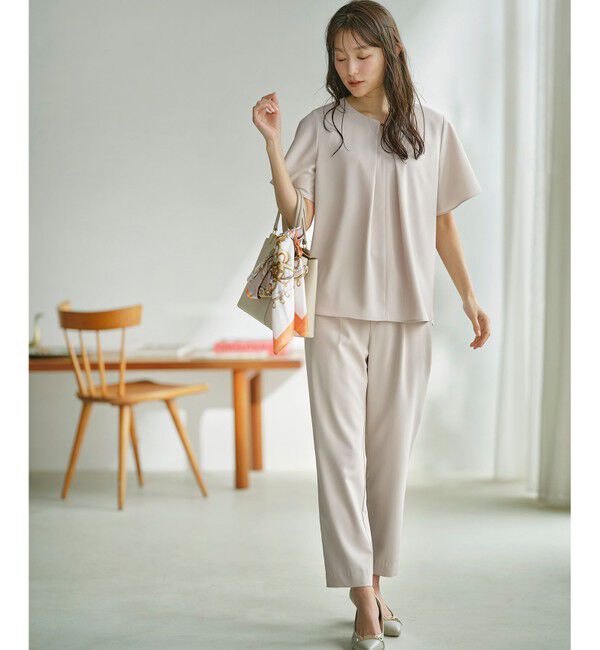 ANY SIS「【接触冷感・UVカット・吸水速乾】サラキレイ テーパード パンツ」|その他|アイボリー