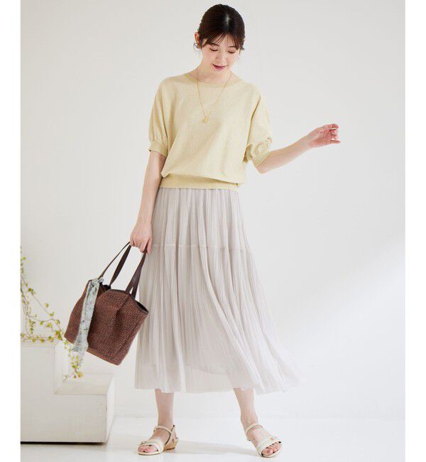 any SiS「【洗える】シアーストライププリーツ スカート」|スカート|