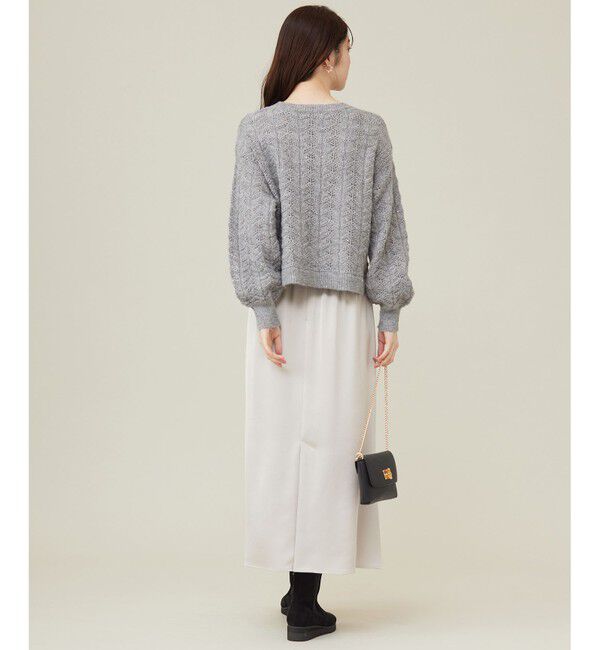 any SiS「【洗える】ダルサテンナロー スカート」|スカート|