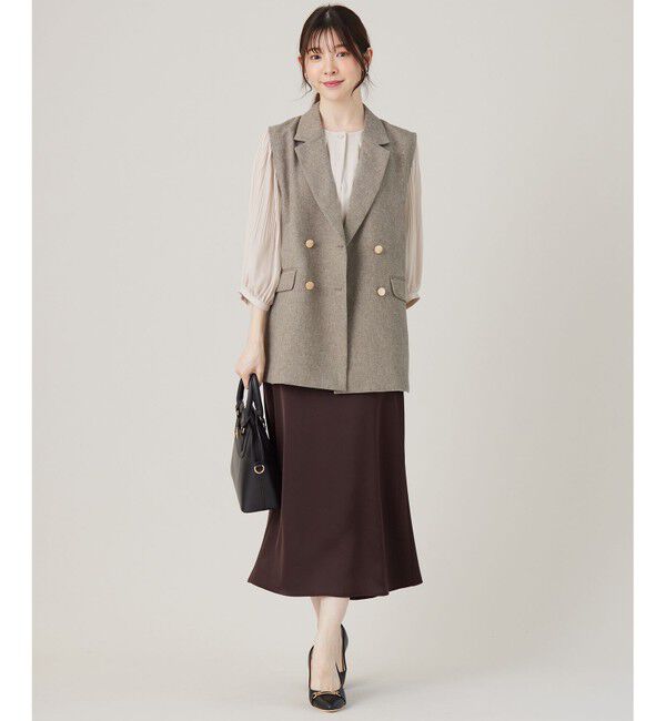 any SiS「【洗える】ダルサテンナロー スカート」|スカート|