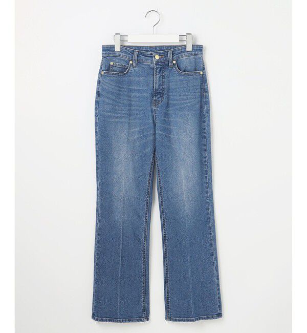 ANY SIS「センタープレスセミフレア デニム」|デニム|