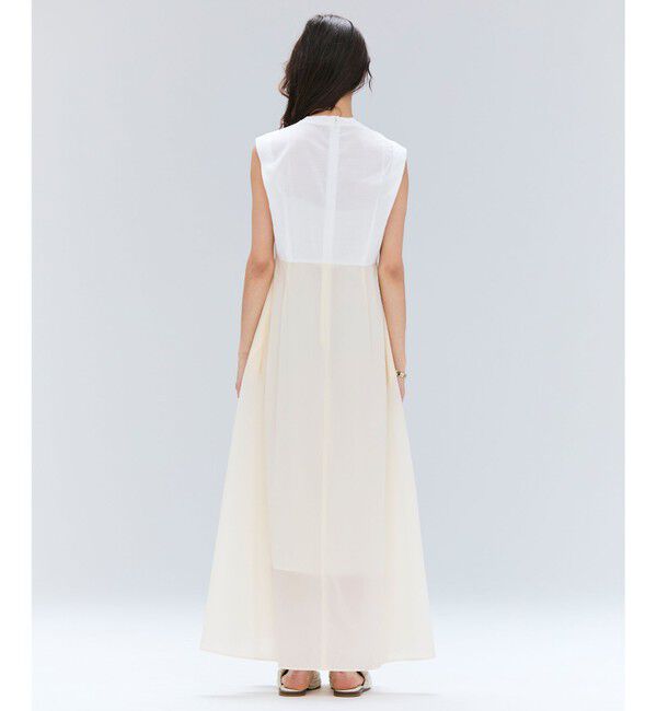 BEIGE,「【洗える/セットアップ対応】SPIGA / ジャージーコンビフレアワンピース」|ワンピース|