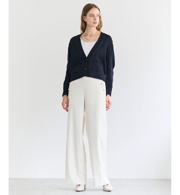 BEIGE,「HELIODOR / マリンボタンクロップドカーディガン」|ニット・セーター|