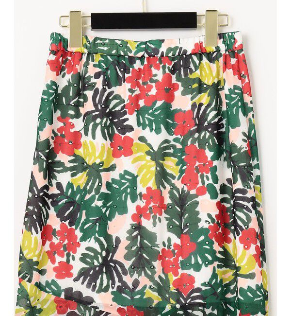  「リーフプリントロングスカート」|スカート|