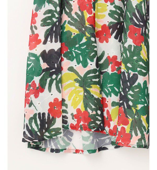  「リーフプリントロングスカート」|スカート|