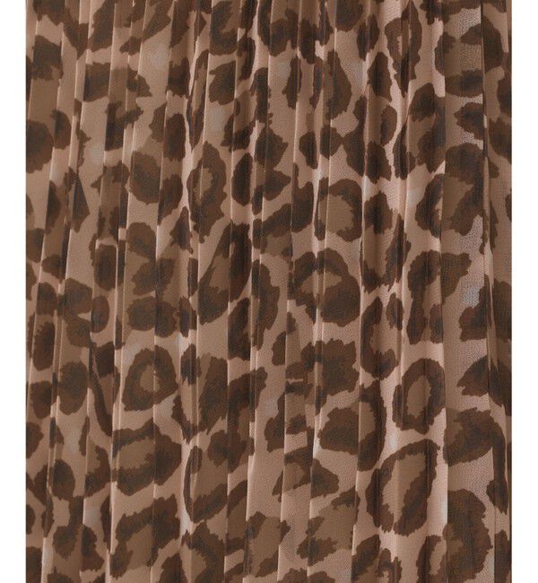 Diagram「ヒョウ柄ロングプリーツスカート」|スカート|