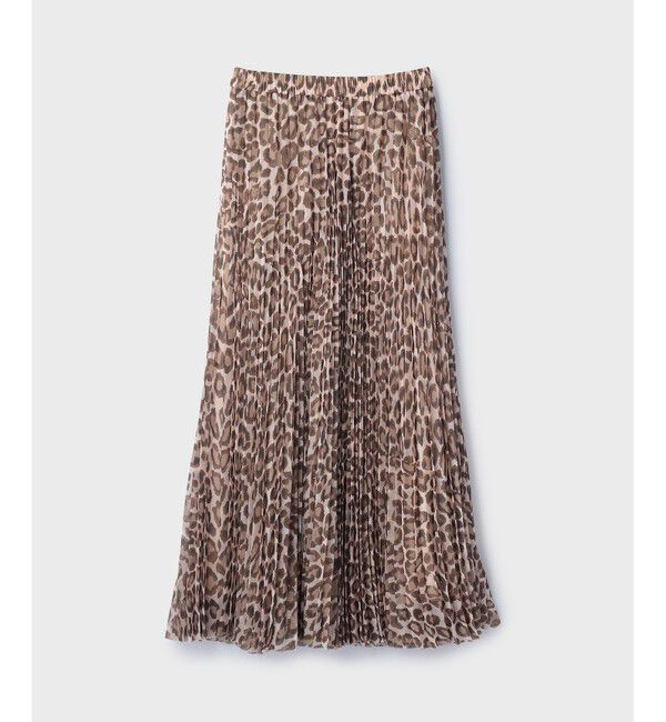 Diagram「ヒョウ柄ロングプリーツスカート」|スカート|