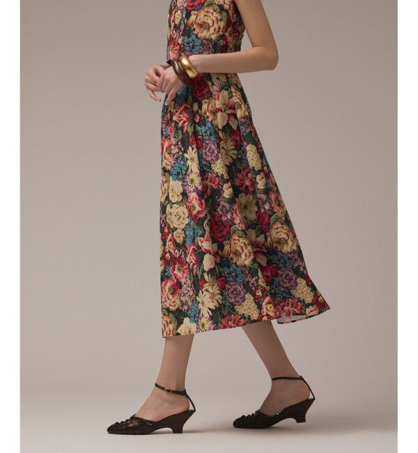 GRACE CONTINENTAL「アンティークフラワータックスカート」|スカート|