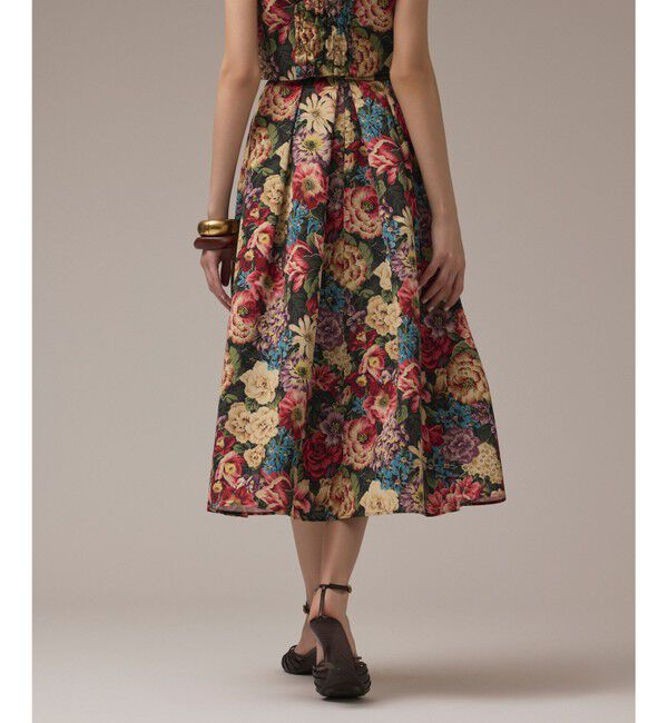GRACE CONTINENTAL「アンティークフラワータックスカート」|スカート|