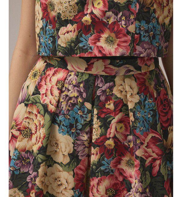 GRACE CONTINENTAL「アンティークフラワータックスカート」|スカート|