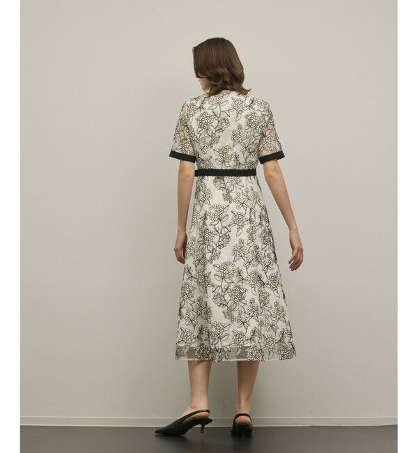 GRACE CONTINENTAL「フラワーコード刺繍ワンピース」|ワンピース|